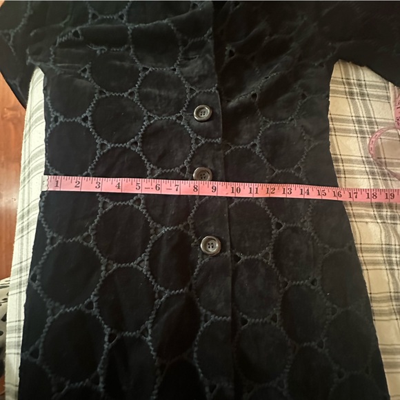 Just in Time Vintage Y2K Black Whimsical Fairy Gothic Grunge Woven Long Coat M - Picture 14 of 16